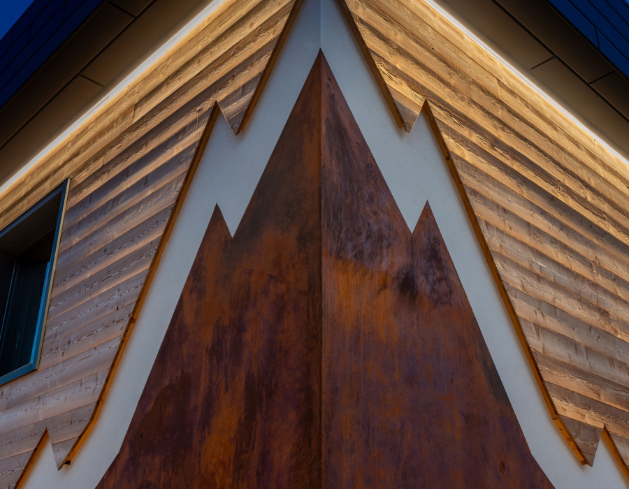 Oxydecor Rust corten effect coating. La Giasena, Bridge in the Alps (Italy)