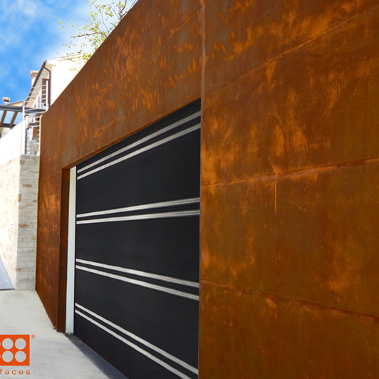 exterior wall Corten effect paint